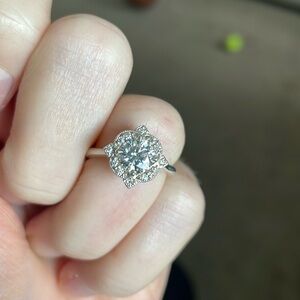Vintage inspired 1 carat moissanite ring sterling silver